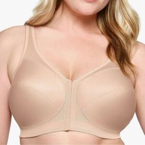 Glamorise Magic Lift Front Closure Bra Women’s Plus Size 46DD Posture Back